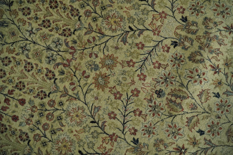 Traditional Persian Camel And Brown Hand Knotted Wool Area Rug