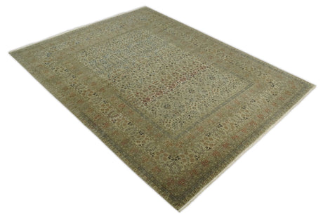 Traditional Persian Camel And Brown Hand Knotted Wool Area Rug