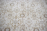 Traditional Persian Design Ivory Hand knotted Wool 8x10 Area Rug