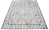 Traditional Persian Design Ivory Hand knotted Wool 8x10 Area Rug