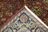 Traditional Persian Design Maroon Hand Knotted Wool 3x12 Area Rug