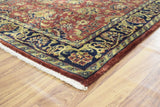 Traditional Persian Design Maroon Hand Knotted Wool 3x12 Area Rug