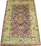 Traditional Red and Camel Hand Tufted 5x8 Wool Area Rug