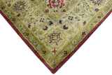 Traditional Red and Camel Hand Tufted 5x8 Wool Area Rug