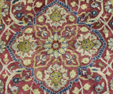 Traditional Red and Camel Hand Tufted 5x8 Wool Area Rug
