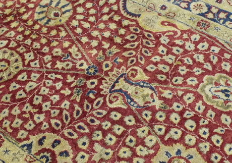Traditional Red and Gold Hand Tufted 5x8 Wool Area Rug