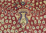 Traditional Red and Gold Hand Tufted 5x8 Wool Area Rug