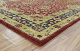 Traditional Red and Gold Hand Tufted 5x8 Wool Area Rug