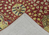 Traditional Red and Gold Hand Tufted 5x8 Wool Area Rug