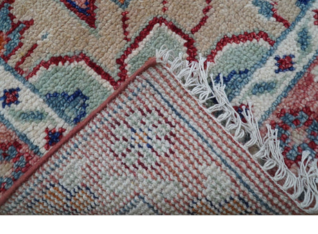 Traditional Serapi Design Blue And Pink Hand Knotted Wool Area Rug
