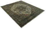 Traditional Serapi Olive Hand Knotted 8x10 Wool Area Rug