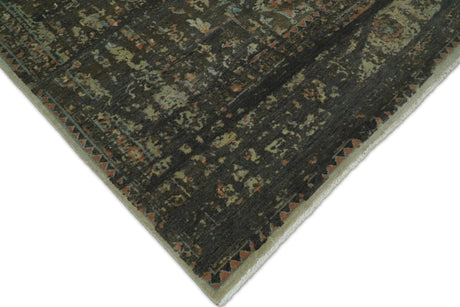 Traditional Serapi Olive Hand Knotted 8x10 Wool Area Rug