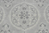 Traditional Silver and Gray Hand Tufted 5x8 Wool Area Rug