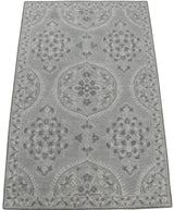 Traditional Silver and Gray Hand Tufted 5x8 Wool Area Rug