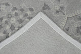 Traditional Silver and Gray Hand Tufted 5x8 Wool Area Rug
