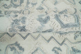 Traditional Silver and Ivory Hand Tufted Wool 5x8 Textured Loop Area Rug