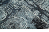 Traditional Style Blue Hand Knotted Wool 8x10 Area Rug