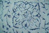 Traditional Style Blue Hand Tufted Wool Area Rug