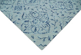 Traditional Style Blue Hand Tufted Wool Area Rug