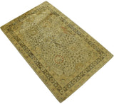 Traditional Style Gold Hand Tufted Wool Area Rug