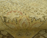 Traditional Style Gold Hand Tufted Wool Area Rug