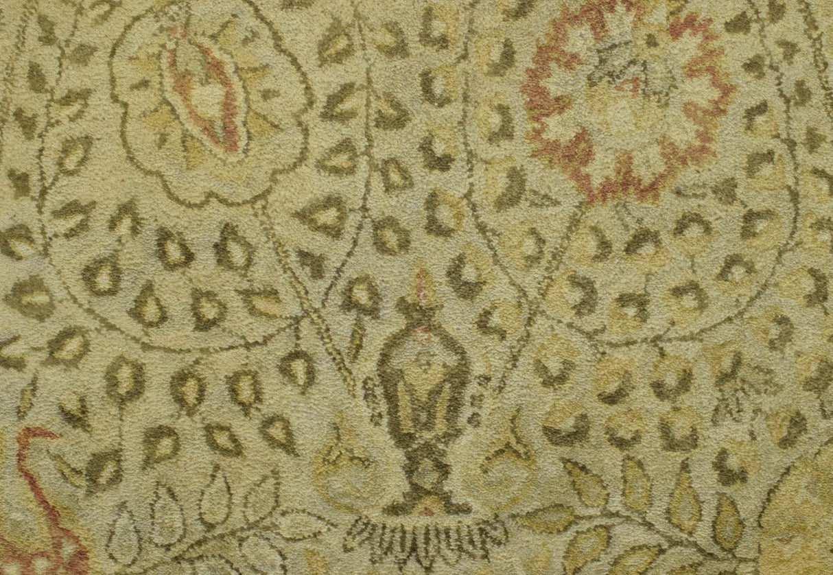Traditional Style Gold Hand Tufted Wool Area Rug