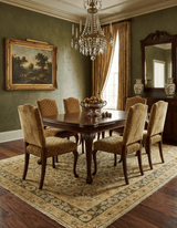 Traditional Style Gold Hand Tufted Wool Area Rug