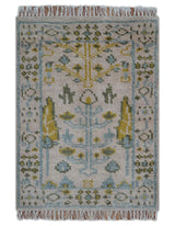 Traditional Tree of life Peach Hand Knotted 2x3 Wool Area Rug