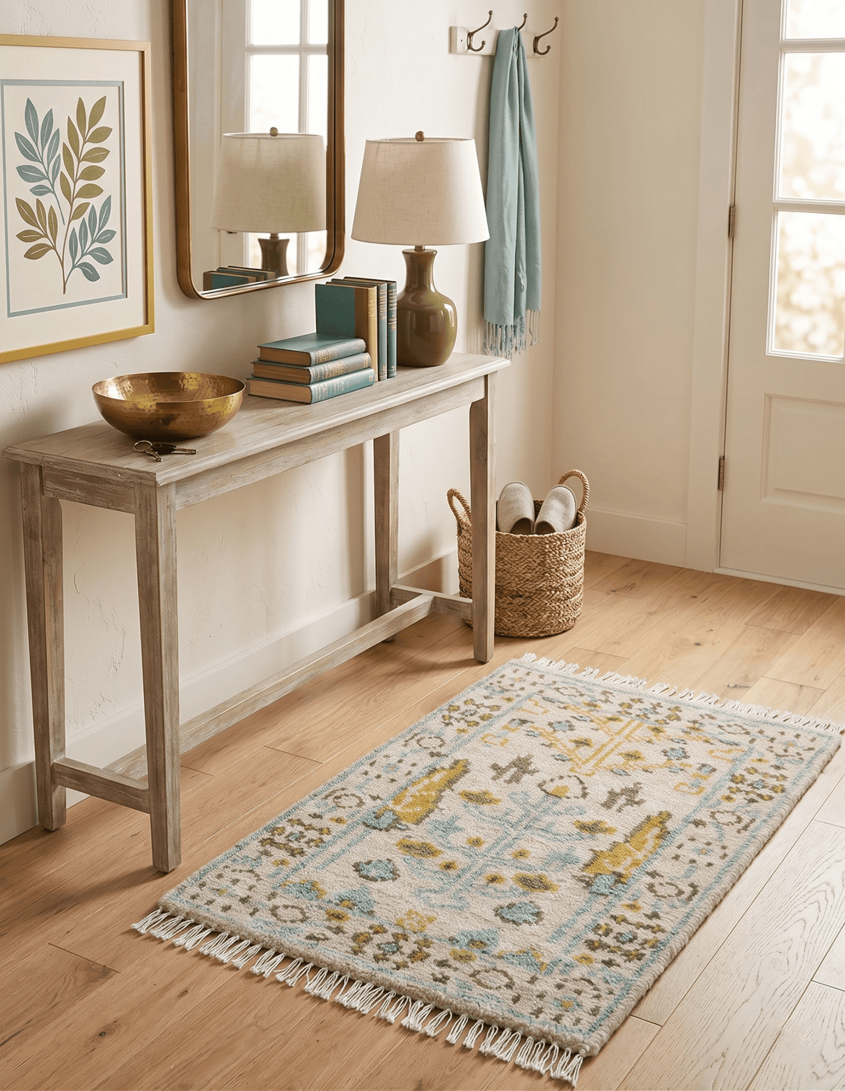 Traditional Tree of life Peach Hand Knotted 2x3 Wool Area Rug
