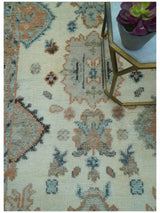 Traditional Turkish Design Beige 4x6 Hand knotted Wool Area Rug