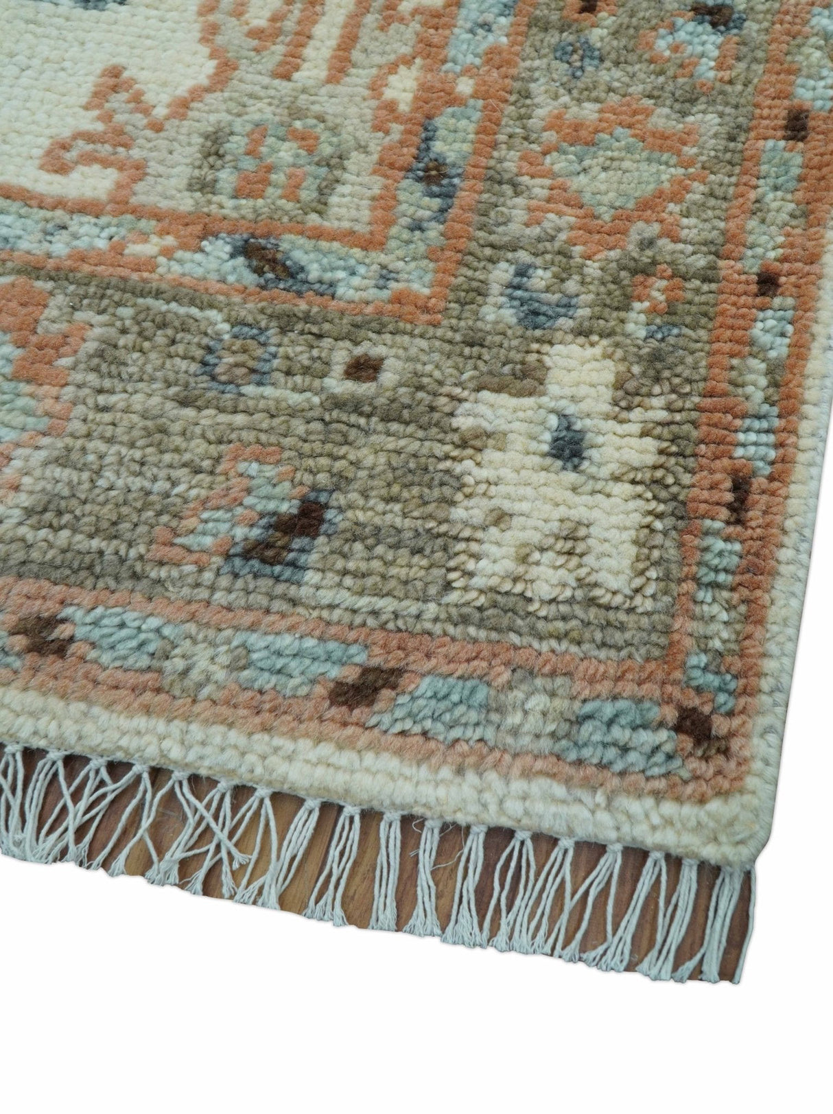 Traditional Turkish Design Beige 4x6 Hand knotted Wool Area Rug