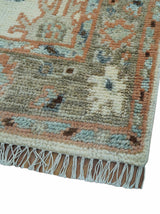 Traditional Turkish Design Beige 4x6 Hand knotted Wool Area Rug