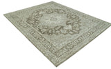 Traditional Turkish Design Beige And Brown Hand Knotted Custom Made wool rug