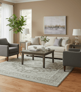 Traditional Turkish Design Beige And Brown Hand Knotted Custom Made wool rug
