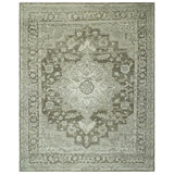 Traditional Turkish Design Beige And Brown Hand Knotted Custom Made wool rug