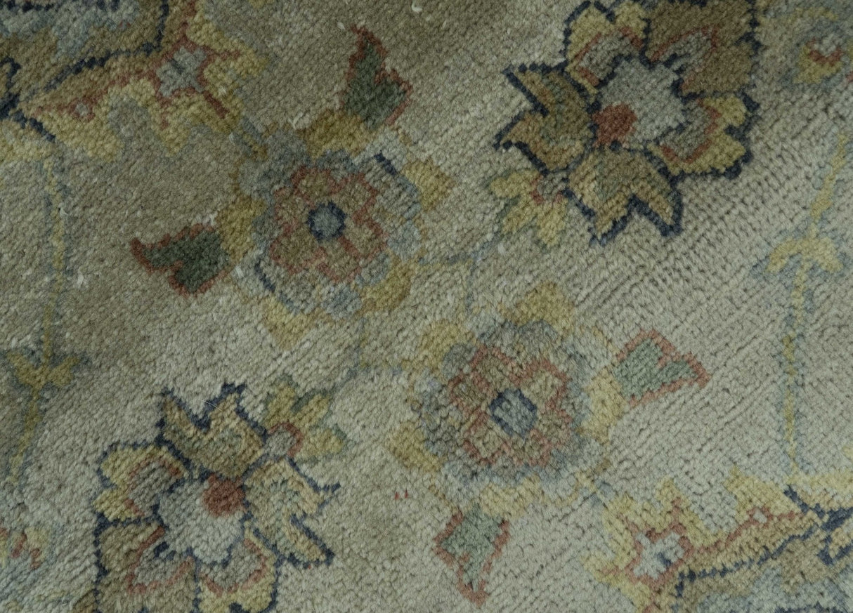 Traditional Turkish Design Beige And Rust 6x9 Hand Knotted Wool Area Rug