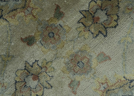 Traditional Turkish Design Beige And Rust 6x9 Hand Knotted Wool Area Rug