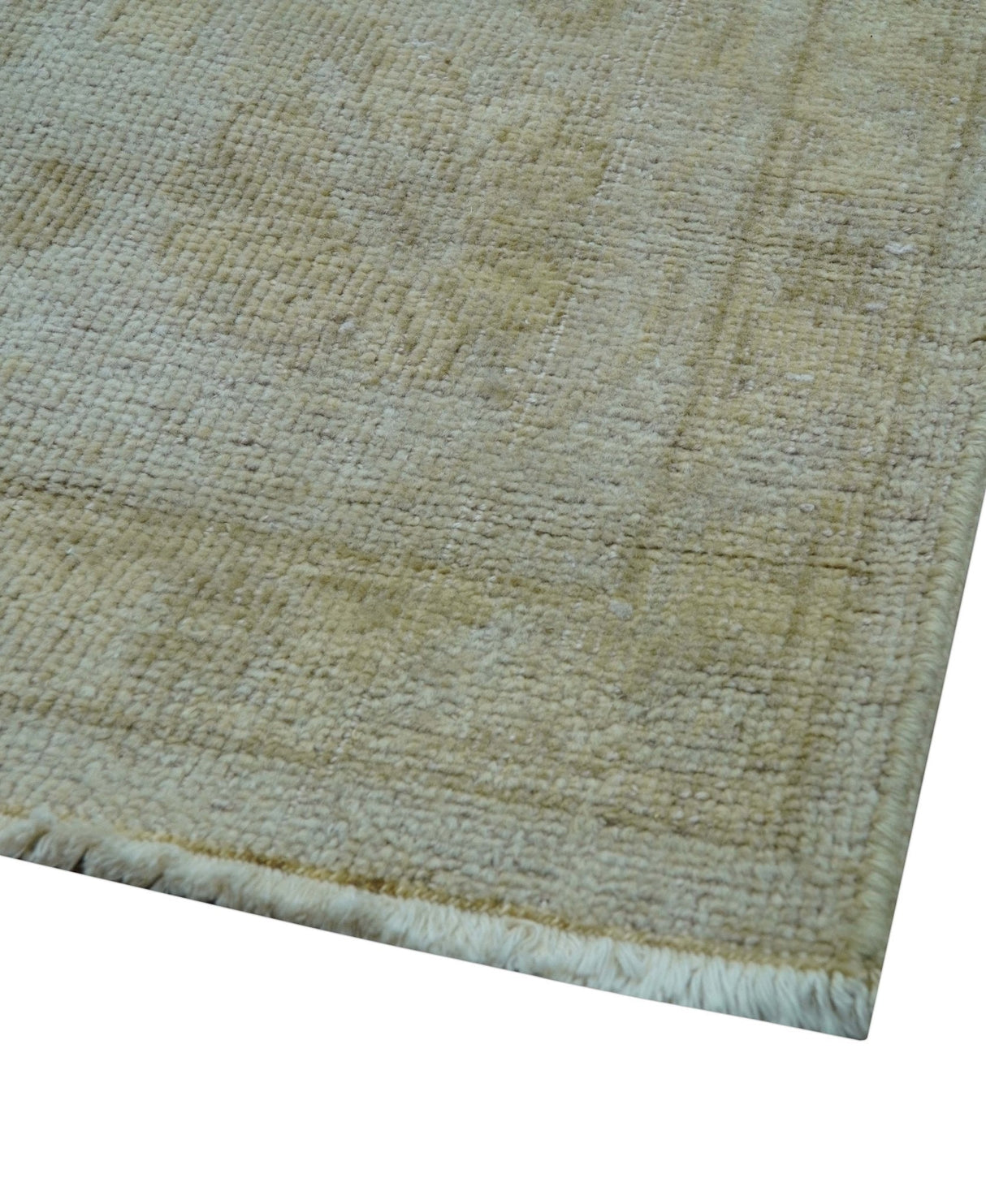 Traditional Turkish Design Beige Hand Knotted 9x12 Wool Area Rug