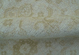 Traditional Turkish Design Beige Hand Knotted 9x12 Wool Area Rug