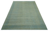 Traditional Turkish Design Fine Blue And Beige Hand Knotted 10x14 Wool Area Rug