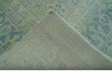 Traditional Turkish Design Fine Blue And Beige Hand Knotted 10x14 Wool Area Rug