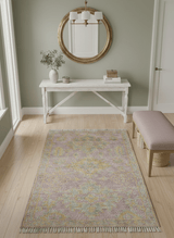 Traditional Turkish Design Pink Hand Knotted 3X5 Wool Rug
