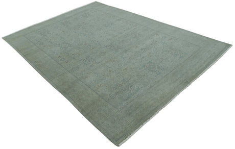 Traditional Turkish Design Silver And Gray 6x8.7 Hand Knotted Wool Rug