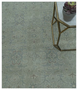 Traditional Turkish Design Silver And Gray 6x8.7 Hand Knotted Wool Rug