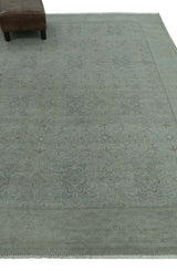 Traditional Turkish Design Silver And Gray 6x8.7 Hand Knotted Wool Rug