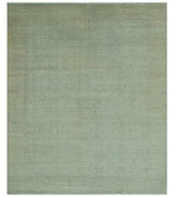 Traditional Turkish Fine Blue And Beige 9.7x12 Hand Knotted Wool Rug