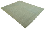 Traditional Turkish Fine Blue And Beige 9.7x12 Hand Knotted Wool Rug
