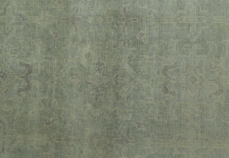 Traditional Turkish Fine Blue And Beige 9.7x12 Hand Knotted Wool Rug