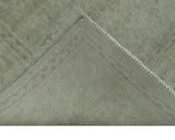 Traditional Turkish Fine Blue And Beige 9.7x12 Hand Knotted Wool Rug