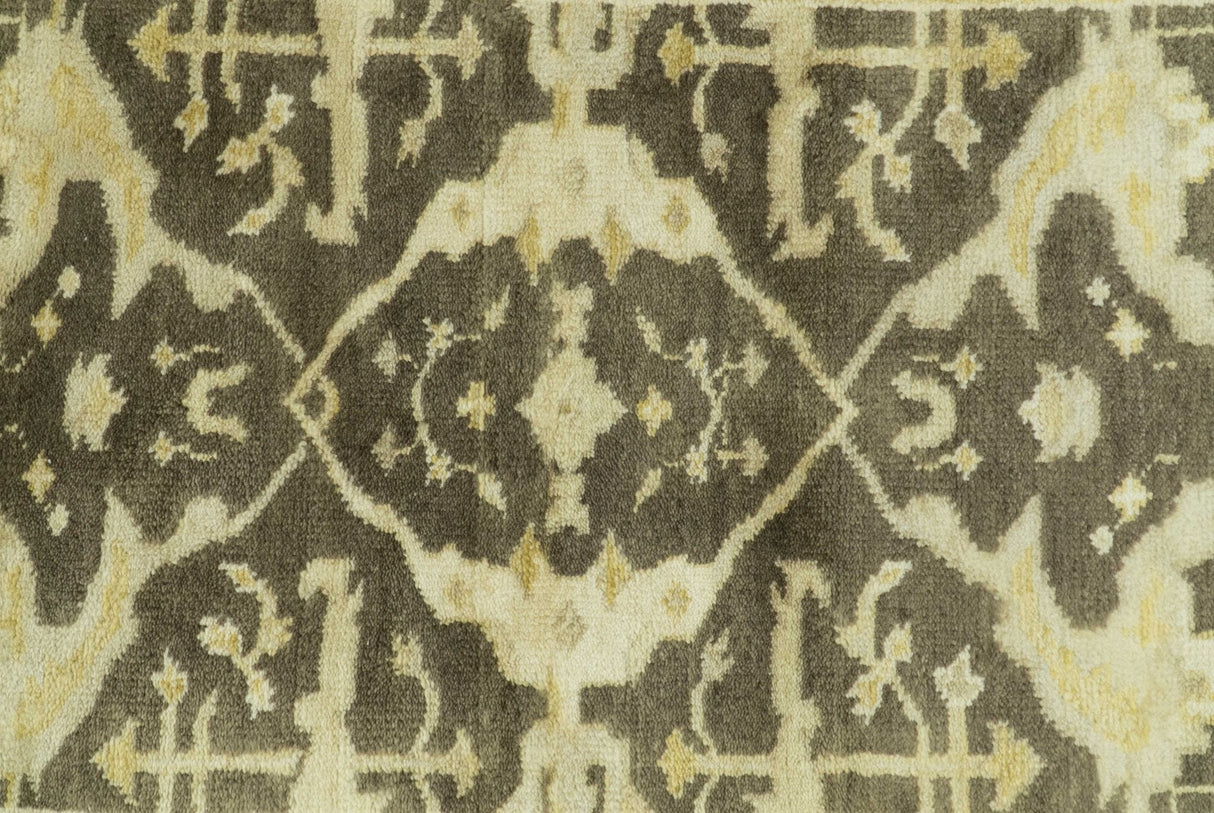 Traditional Turkish Oushak Design Beige And Brown 3x5 Hand Knotted Wool Area Rug